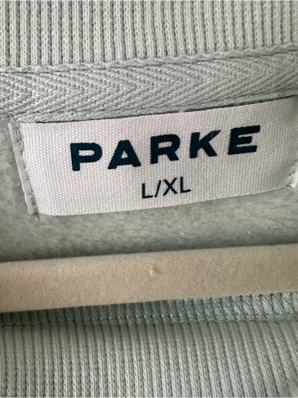 PARKE Bridal Varsity Mockneck Something Blue + White SZ L/XL New - Picture 3 of 5